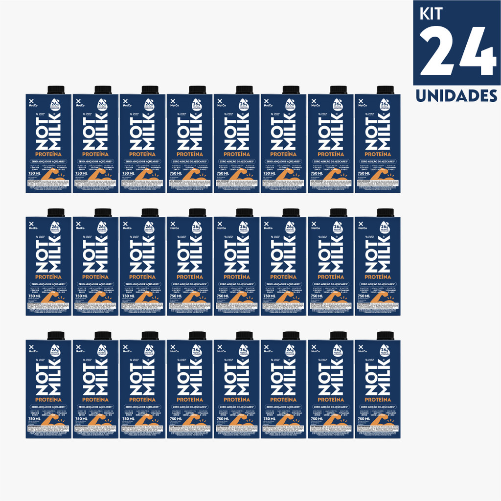 Kit 24x Bebida Vegetal NotCo NotMilk 26g de Proteina 750ml em Oferta na Shopee