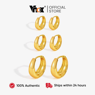 Brinco De Argola Em Forma De U Vnox Para Mulheres , Hipoalergênico Banhado A Ouro , Joia Simples , Presente