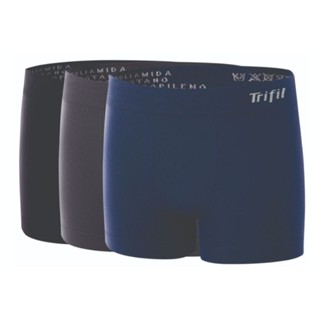 Kit 3 Cuecas Boxer Box Infantil Sem Costura Lisa Resistente Trifil em Oferta na Shopee