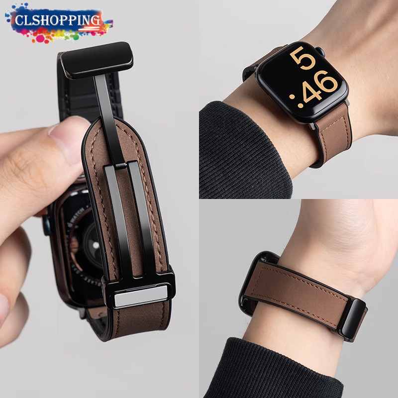 Nova Pulseira De Couro Com Fivela Magnética Para Xiaomi Mi band 9pro 8 pro Smart Redmi watch 4 5 Smartwatch De Silicone