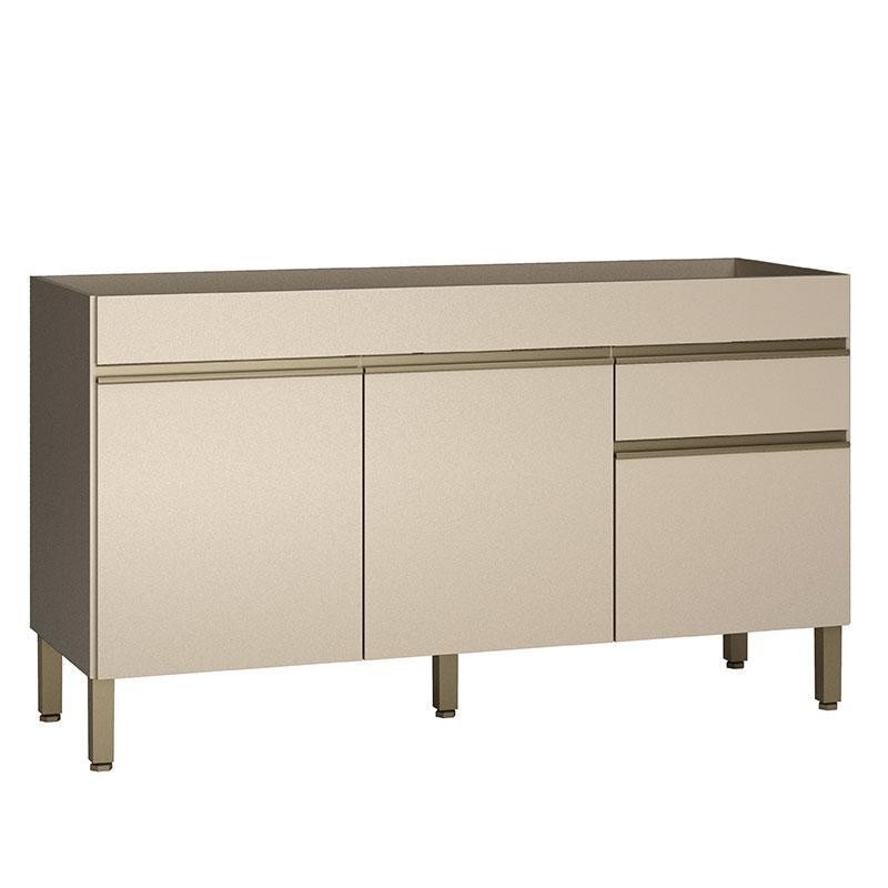 Balcão de Pia Line 150 cm Vanilla - Kits Paraná em Oferta na Shopee