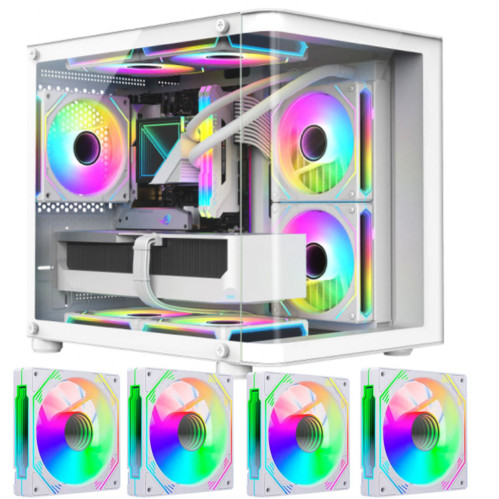Gabinete Gamer Frontal em Vidro Curvado c/ 4 Fans RGB GB1799