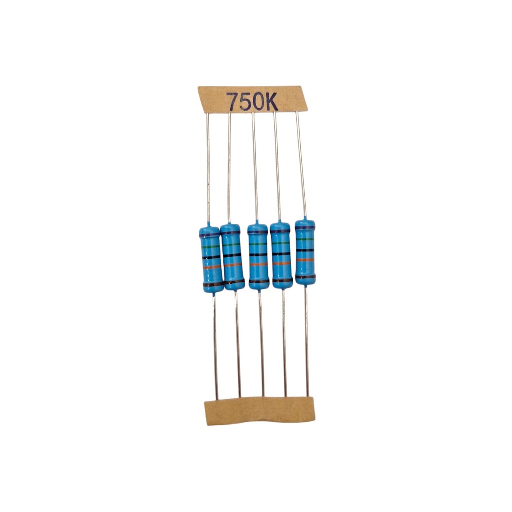 KIT 05 RESISTOR DE PRECISÃO 750K 1% 2W