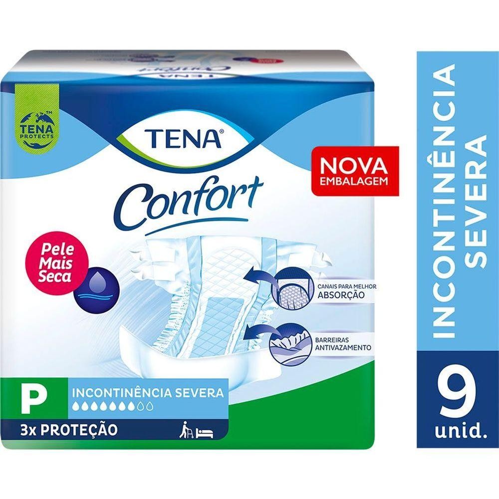 Fralda Geriátrica Tena Confort P 9 Unidades