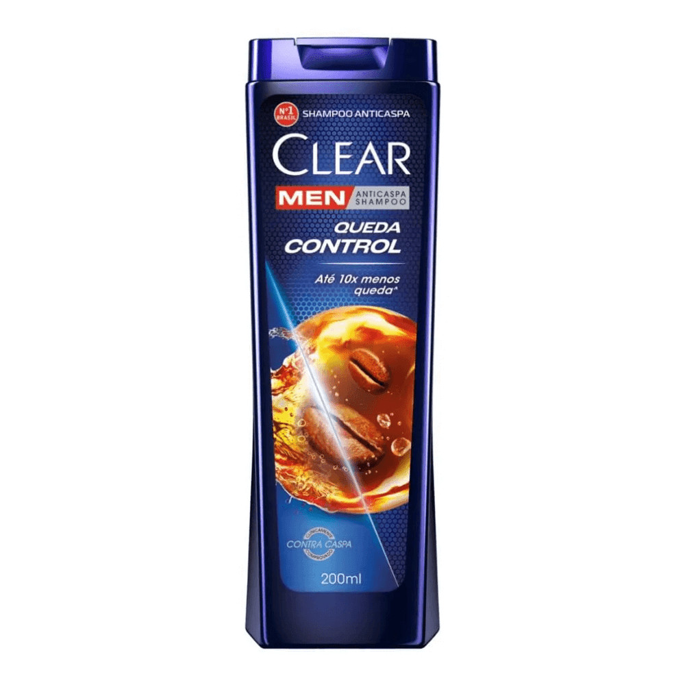 Shampoo Anticaspa Clear Men Queda Control 10x Menos Queda 200ml
