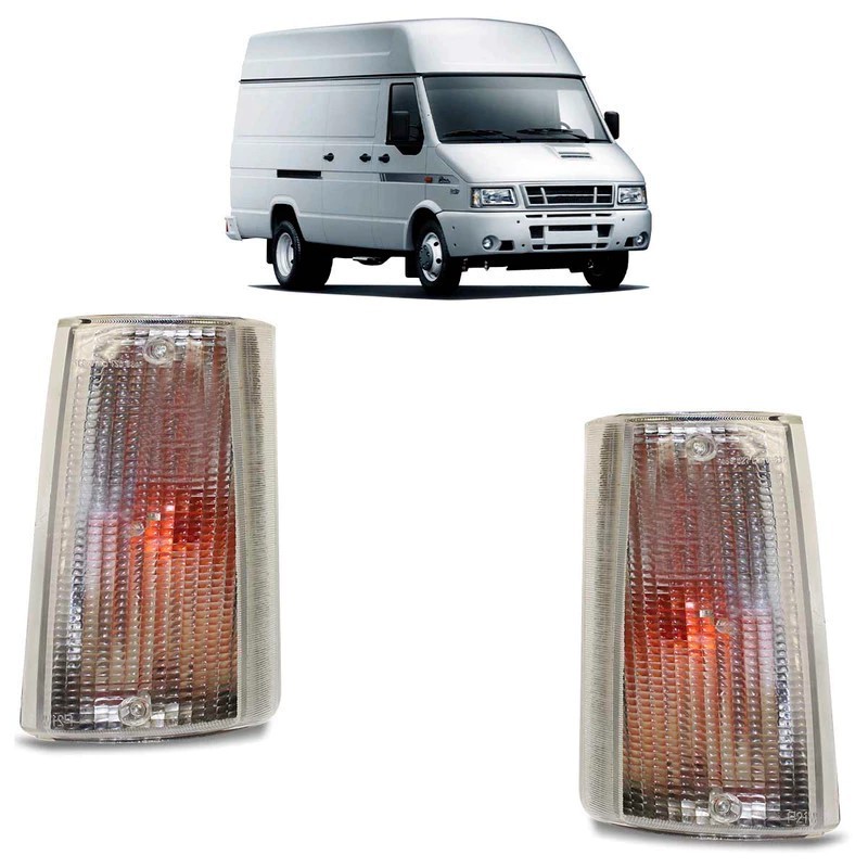 Par Lanterna Dianteira Iveco Daily 1997 98 99 2000 2001 2002 2003 2004 2005 2006 2007 Superior Cristal