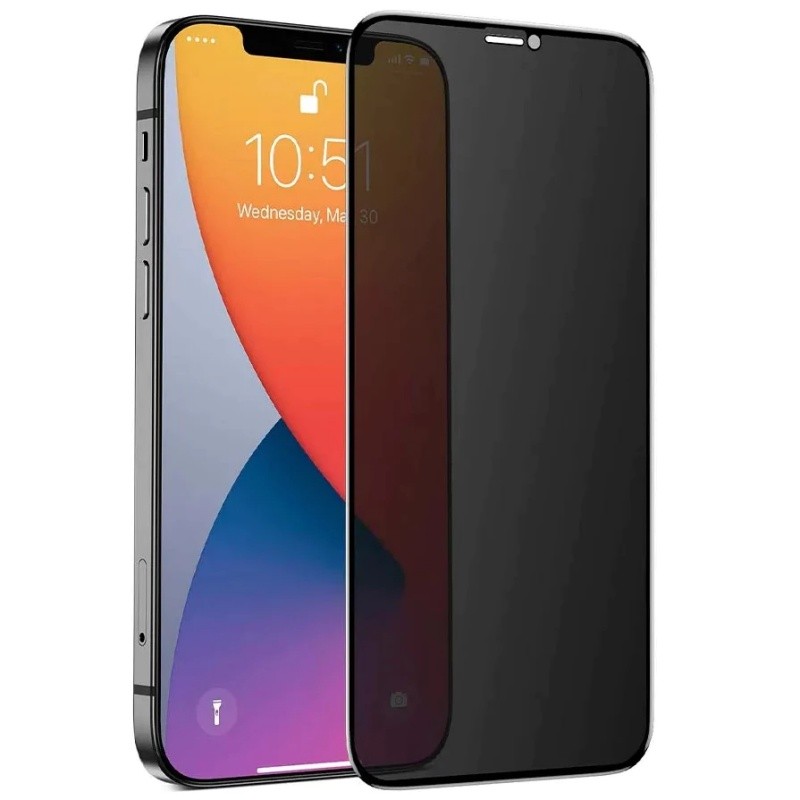 [3D PRIVACY] Película de Vidro Temperado 3D Anti-Espionagem | Compatível com iPhone 7/8/XS/XR/11-17 Pro Max