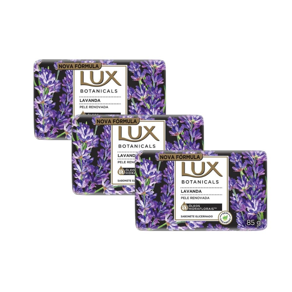 Kit 3 Sabonete em Barra Lux Botanicals Lavanda 85g - Beauty