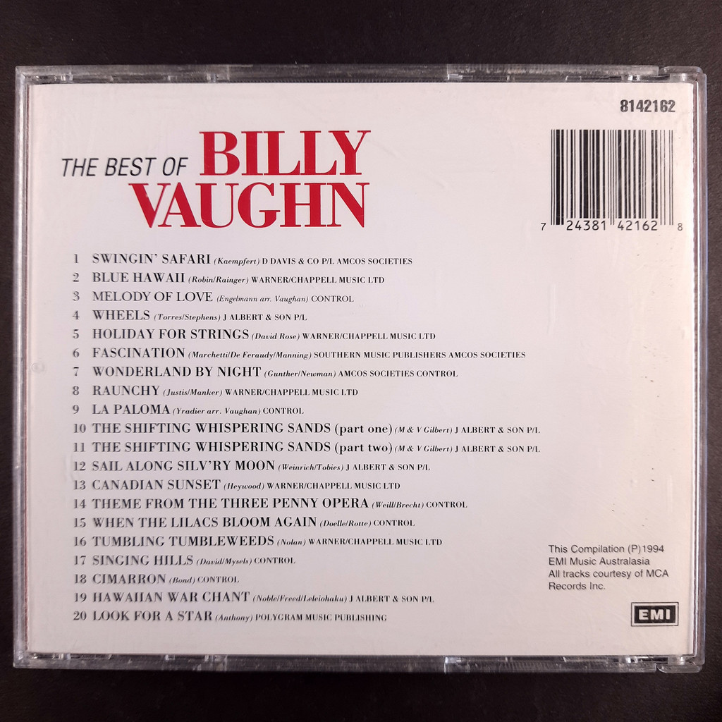 Cd The Best Of Billy Vaughn Billy Vaughn — R$ 22,99 em Shopee