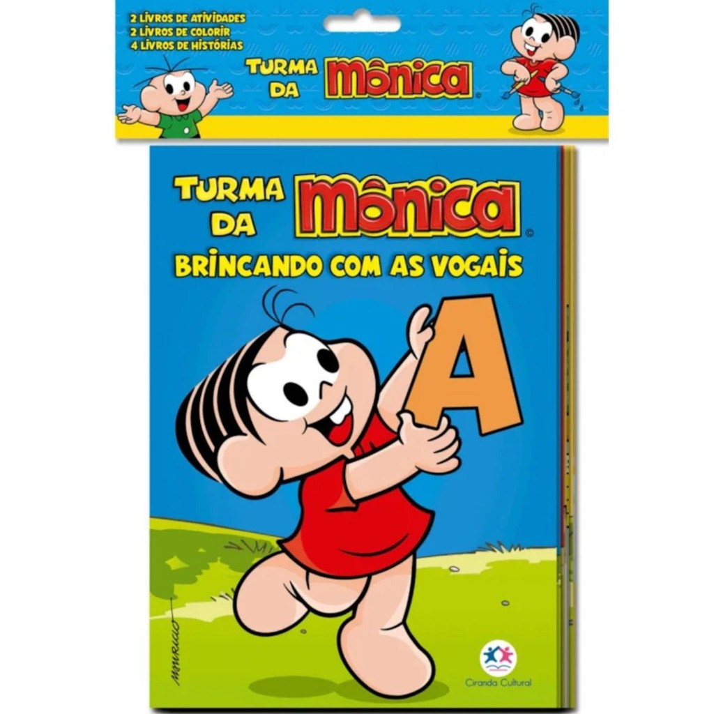 Turma da Mônica | Brincando com as Vogais | Embalagem econômica em Oferta na Shopee
