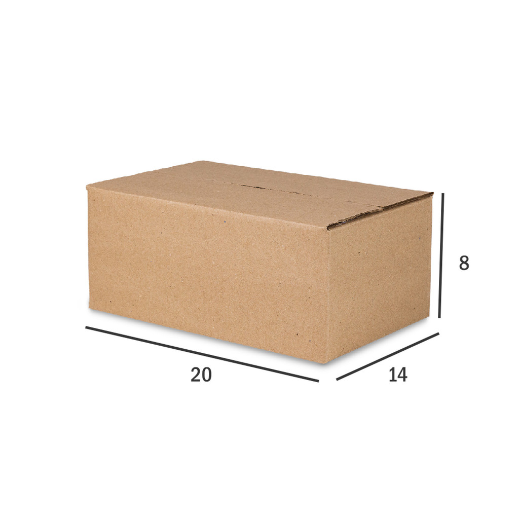 25 Caixas de Papelão Embalagem Transporte Envios E-commerce Correio PAC Sedex - 20x14x8 cm