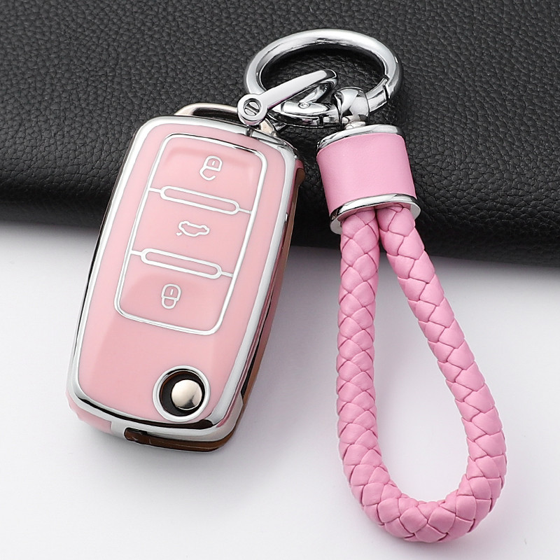 Nova Capa TPU Para Chave De Carro , VW Volkswagen Polo Tiguan Passat Golf Jetta Lavida Skoda Octavia em Oferta na Shopee