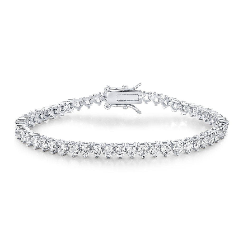 Pulseira com fivela de personagem de tênis com zircônia incrustada de cobre de 3 garras 3mm4mm