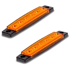 Kit Sinalizador Lanterna Delimitadora Lateral 6 leds 12V 24V Alto Brilho Universal