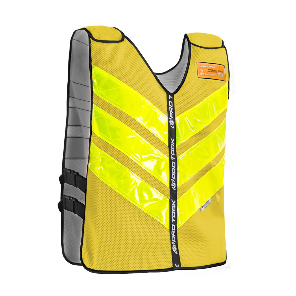 Colete Refletivo Cromo Forte MotoBoy Motoqueiro Mototáxi Proteção