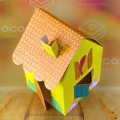 10 CAIXAS CASINHA - 8X8X13 CM PASCOA DIVERTIDA 5362 (PASCOA IDEIA OUTLET)