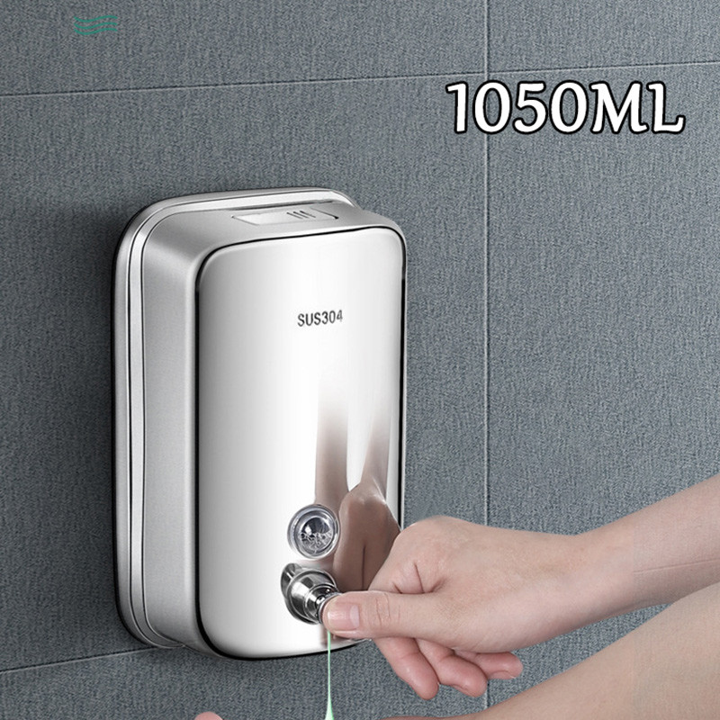 304 Aço Inoxidável Dispensador De Sabão Montagem Na Parede Banheiro Cozinha Dispensador De Sabão Garrafa De Sabão De Mão