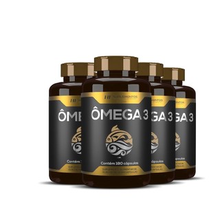 4X Omega 3 Oleo de Peixe Premium 180CAPS Hf Suplementos