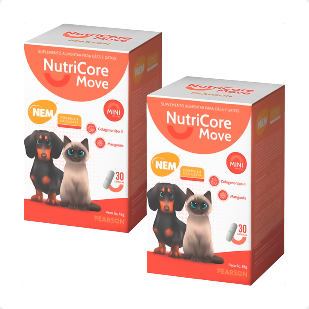 Kit 2 Suplemento Alimentar NutriCore Move Mini 135 mg - 30 Cápsulas