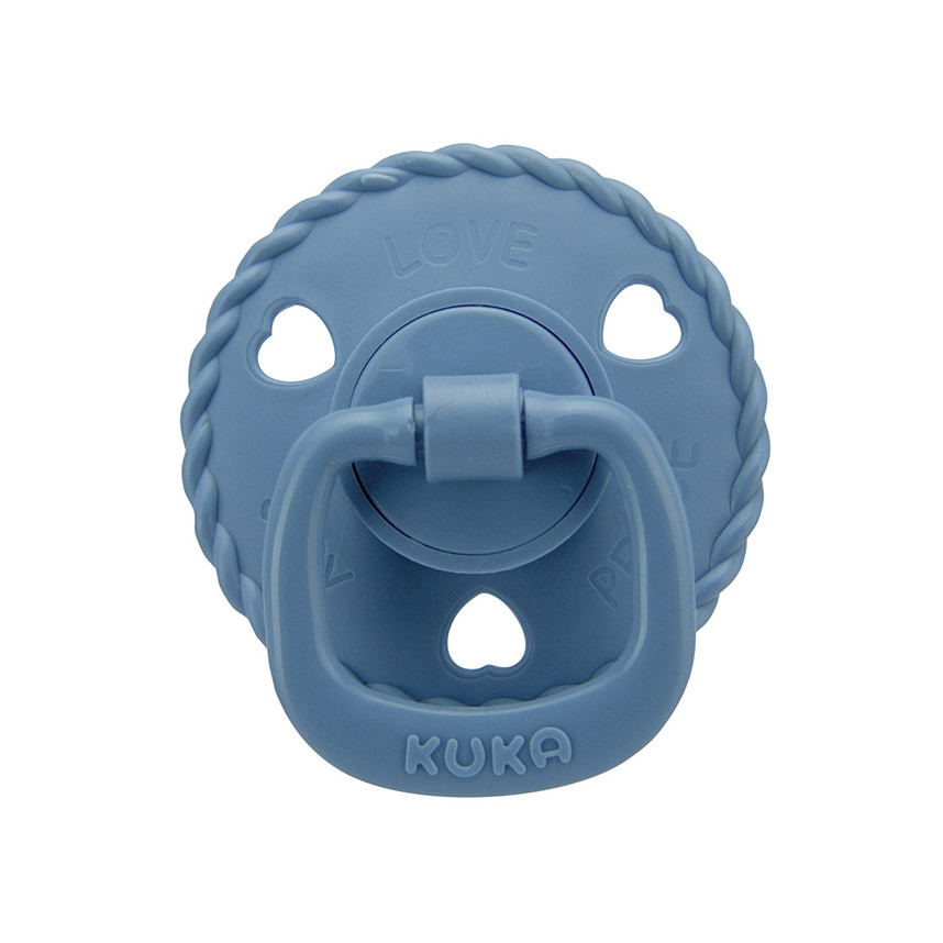 Chupeta Kuka Classic Bico Redondo Corações Tamanho 2 Azul em Oferta na Shopee