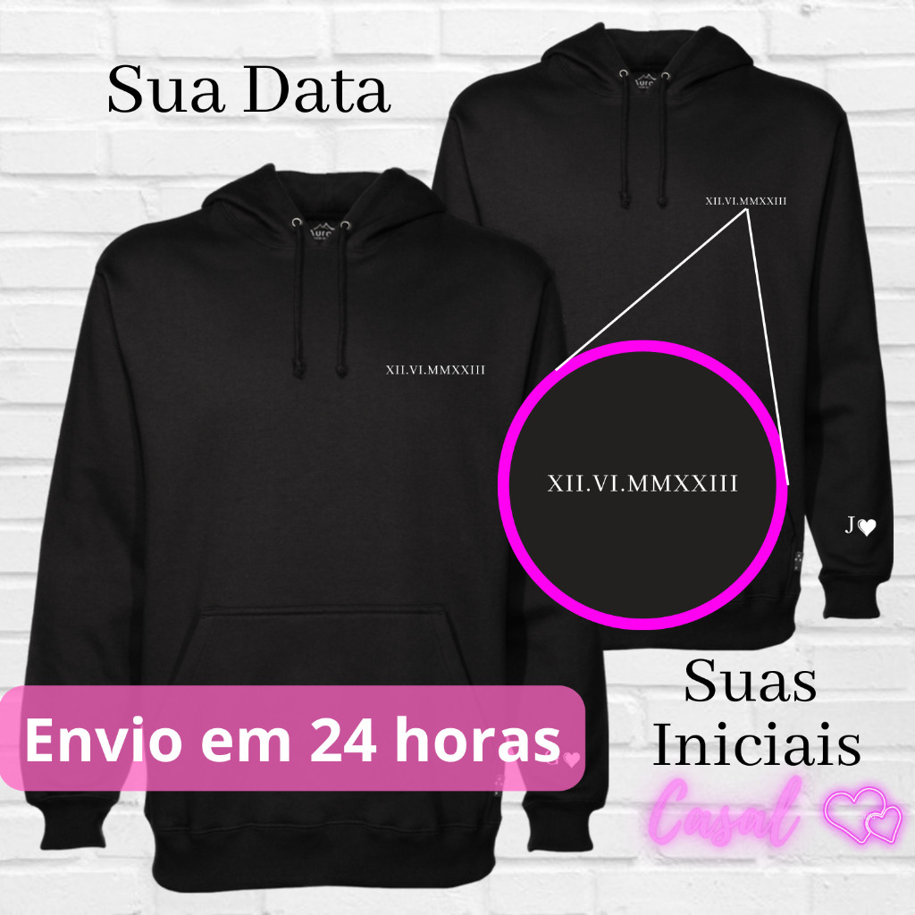 Kit Com 2 Moletons Com Data Personalizada Premium