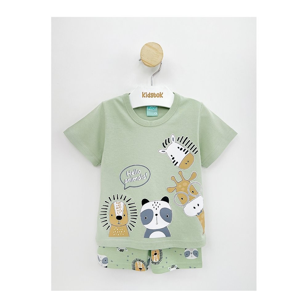 Pijama Menino Camiseta e Bermuda Animais Brilha no Escuro - Kyly em Oferta na Shopee