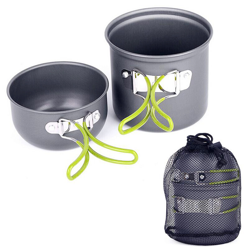  Kit de Panelas Portáteis para Camping | Alumínio Leve e Resistente | Ideal para Aventuras ao Ar Livre