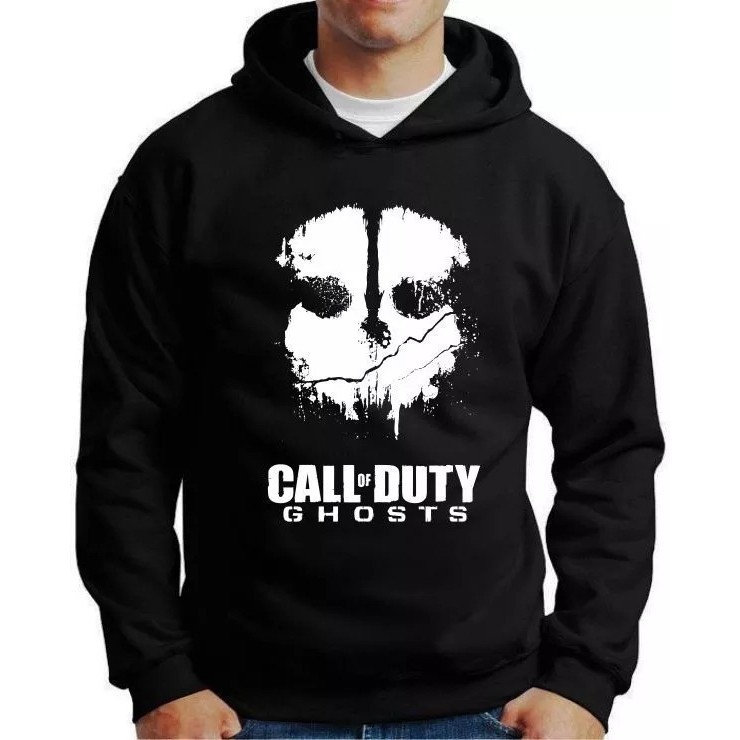 Blusa Frio Moletom Call Of Duty Ghosts Jogo Lançamento Blusa de Frio Casual Unissex Casaco Feminino Masculino Algoda