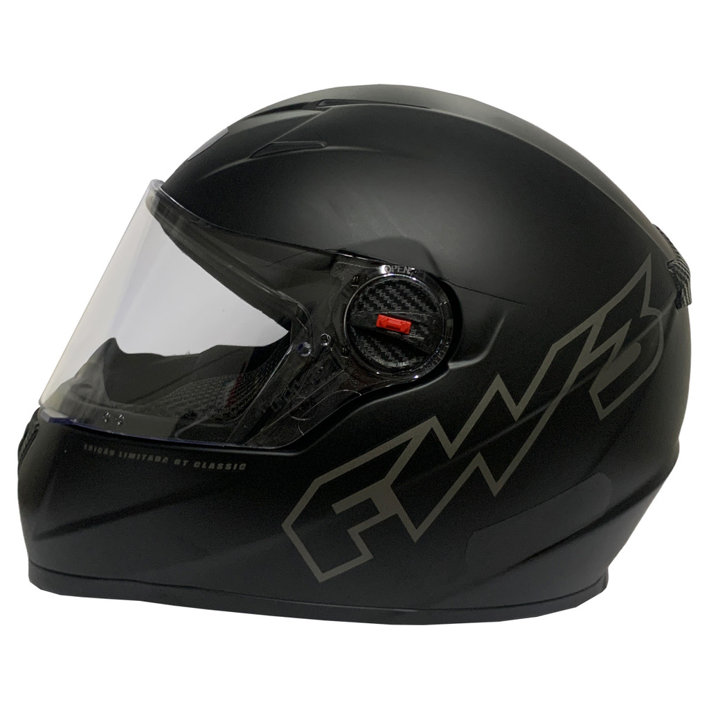 Capacete FW3 Para Moto Gt Classic Preto Fosco Fechado Tam 58 em Oferta na Shopee