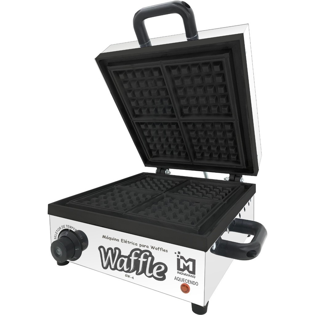 Máquina De Waffles Profissional Gw-4  Teflon - Inovamaq