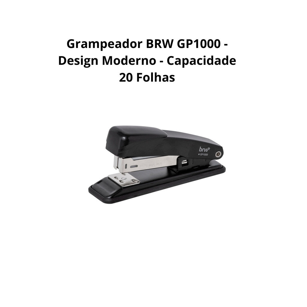 Grampeador BRW GP1000 - Design Moderno - Capacidade 20 Folhas