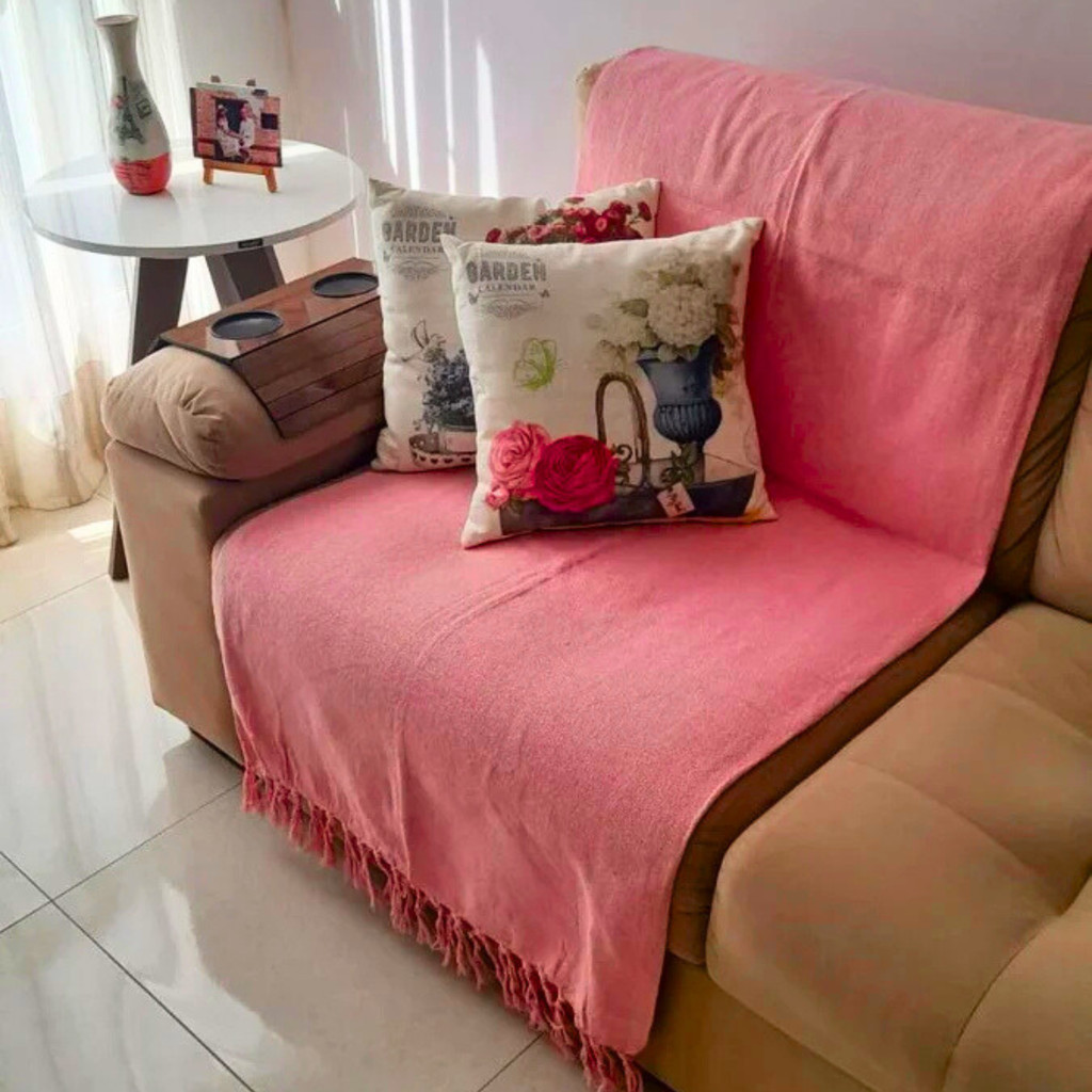 Manta De Sofá Cama Grande Gigante GG 2,10×1,20 Capa Sofá Decorativo Protetora Algodão Inverno Barato