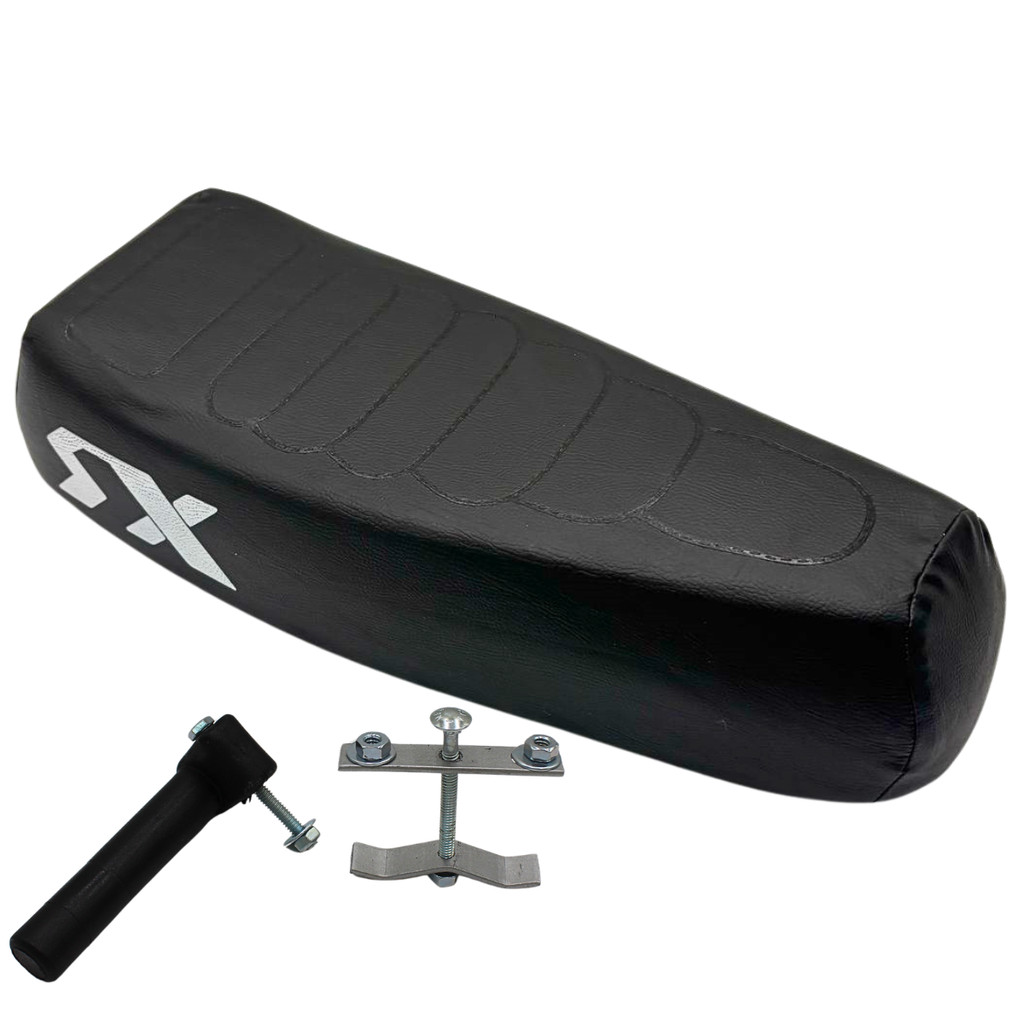 Banco Selim Mobilete Para Bicicleta +2 Presilhas Fixação Preto