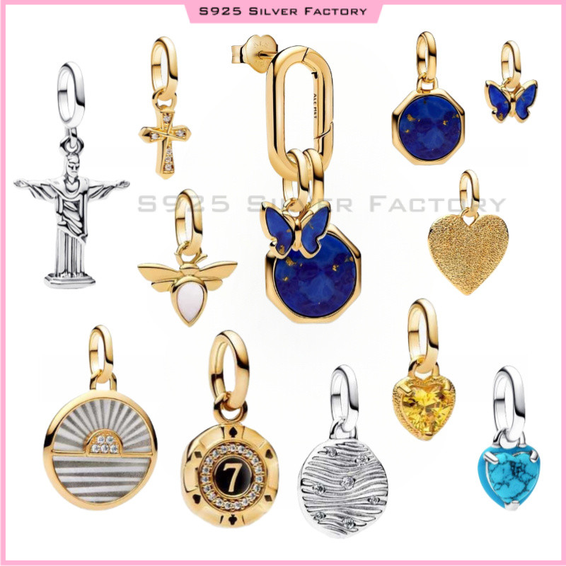 Borboleta Azul Mini Balançar Charme 925 Pulseira De Prata Homem Presente Mulher Aniversário Bênção Celebração