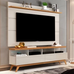 Rack com Painel para TV até 60 Polegadas Vivare 2 Gavetas - Giga Móveis