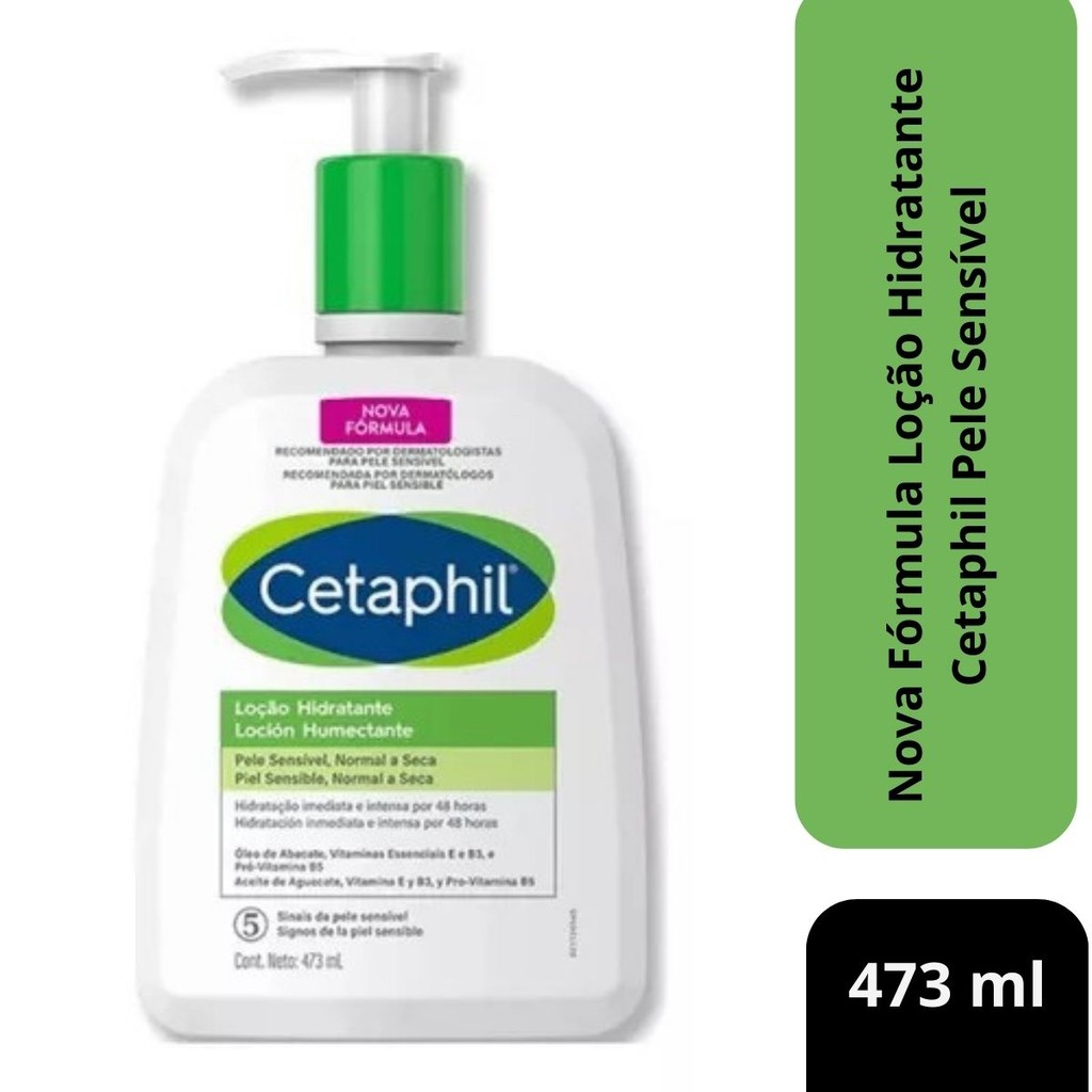 Nova Fórmula Loção Hidratante Cetaphil Pele Sensível 473ml