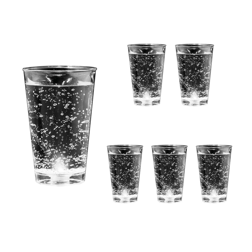 Copo Acrílico Led Multicolor 700ml 6pcs Grande Sensor Líquido com Sensor de Liquido