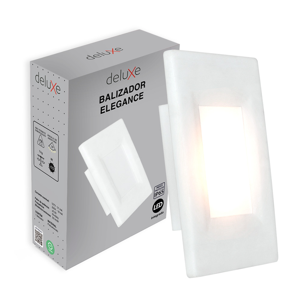 Balizador led Elegance 4x2 2w 3000K 110v/220v Ip65 Bf Deluxe em Oferta na Shopee