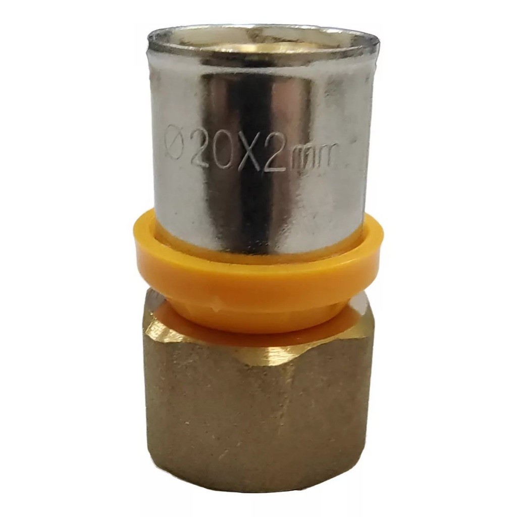 LUVA METAL MANGUEIRA MISTA PARA CONDUÇÃO DE GÁS 20mm x 1/2 FITTING