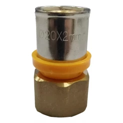 LUVA METAL MANGUEIRA MISTA PARA CONDUÇÃO DE GÁS 20mm x 1/2 FITTING