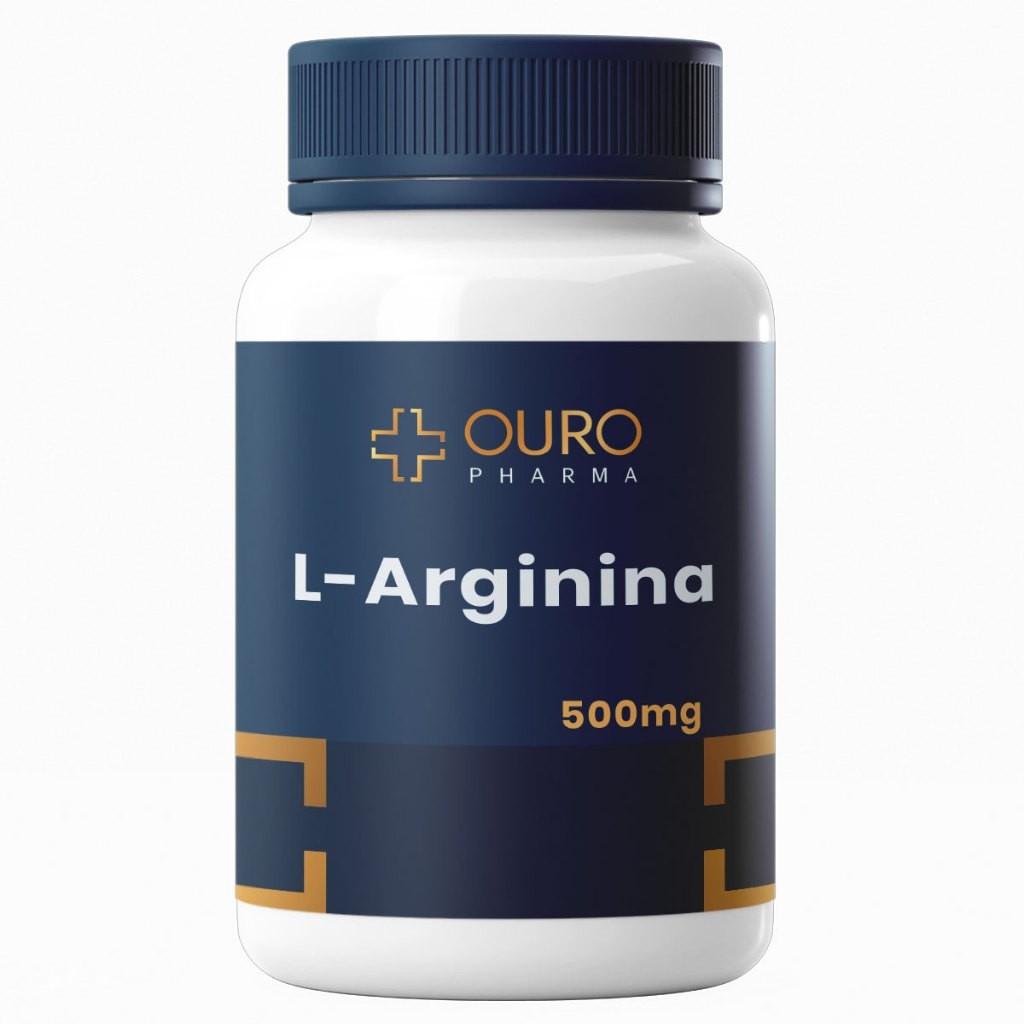 Arginina 500mg 60 ou 120 Cápsulas - Pré Treino