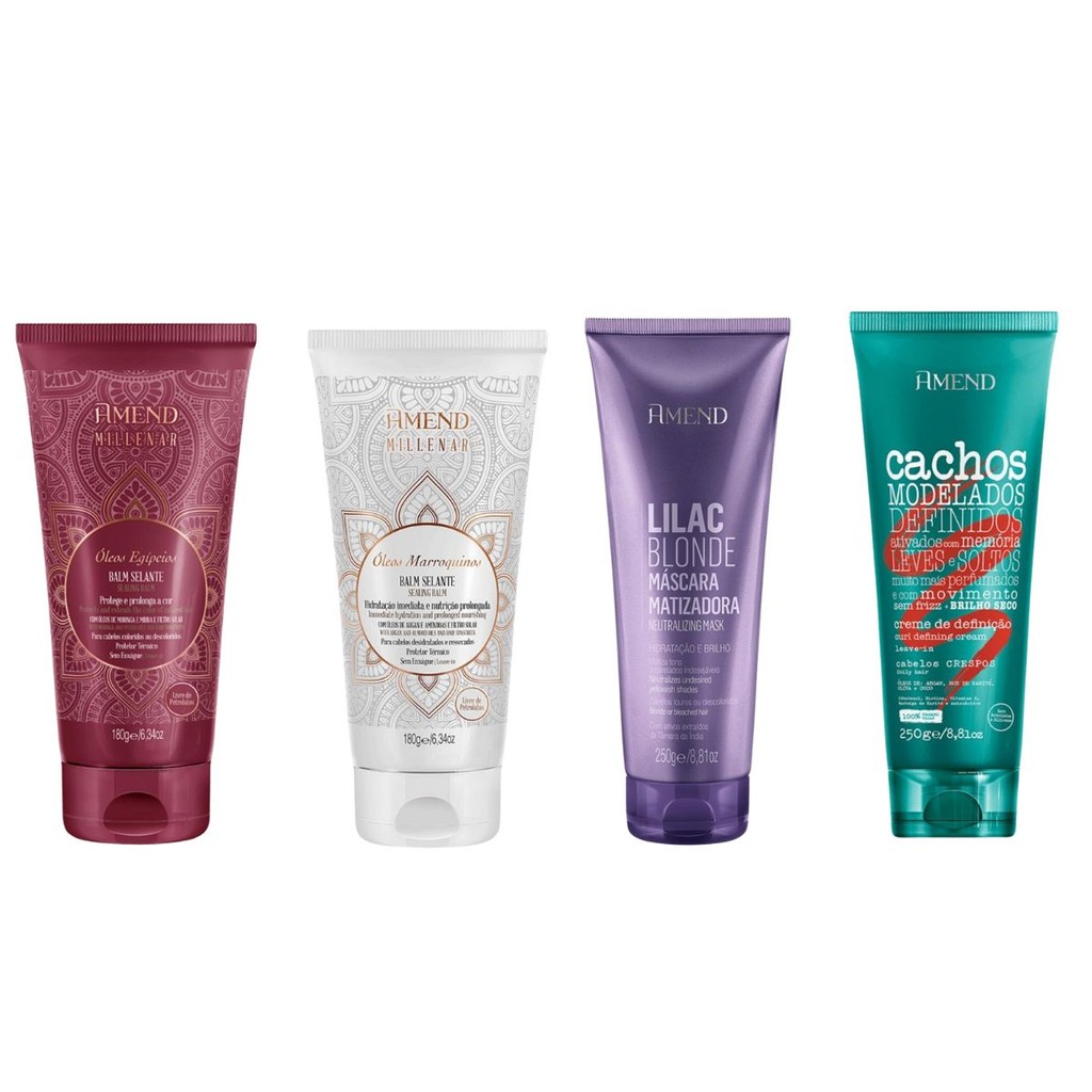 Mascara Leave in e Balm Amend Para Cabelo Todos os Tipos em Oferta na Shopee