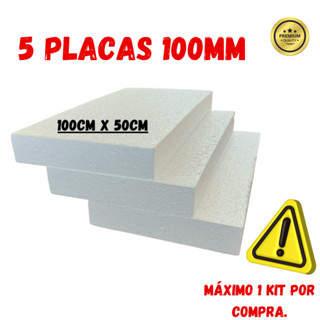 5 Placa de Isopor 100mm ( 10cm) Anti chamas - Nivelamento Piso em Oferta na Shopee