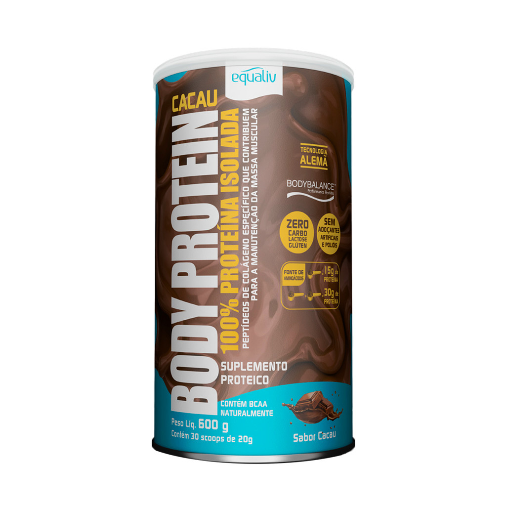 Body Protein - Proteina Derivado do Colageno Cacau 600g - Equaliv em Oferta na Shopee