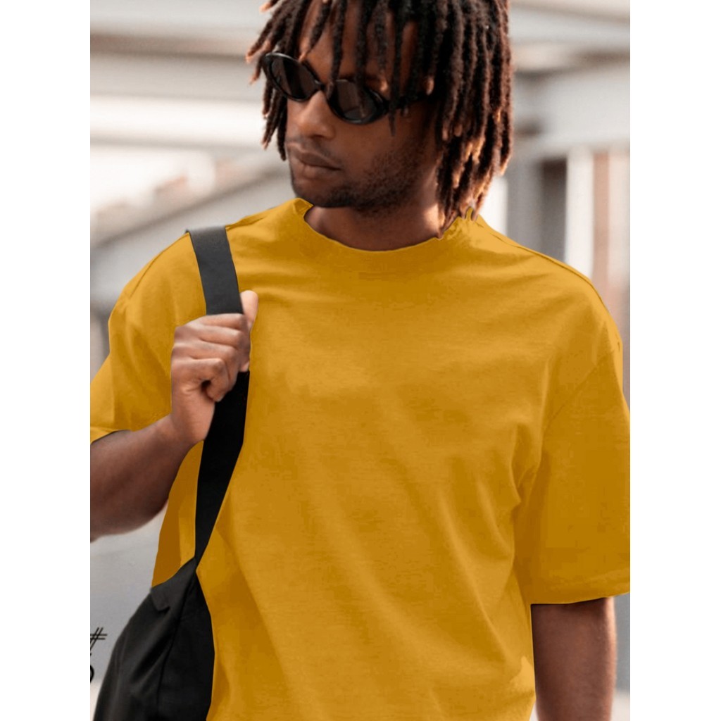 Camiseta Oversized Masculina Despojada Manga Curta Minimalista Casual Camisa Streetwear Estilosa