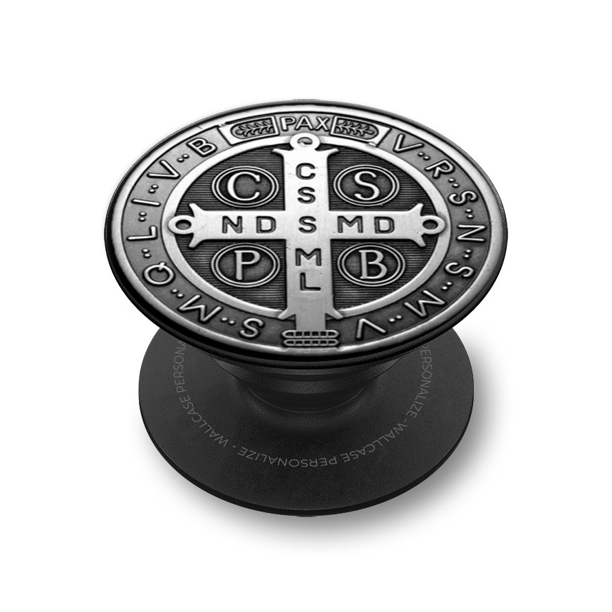 Suporte De Dedo Para Celular Pop Soket Cell São Bento Medalha Religião
