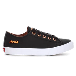 Tênis Coca Cola Atlanta Leather Preto e Cobre - Feminino
