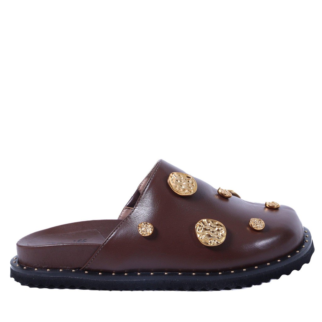 Mule Feminino Zariff com Detalhes em Metal 2106-6686 Brown