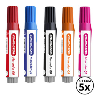 Kit com 05 Marcadores Para Quadro Branco - COMPACTOR KIT:10 em Oferta na Shopee
