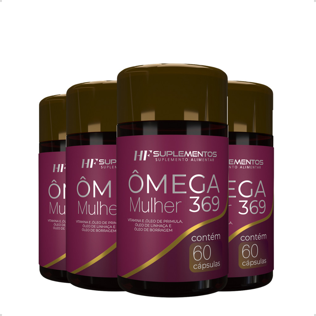 4X OMEGA 3 6 9 MULHER 60 CAPS HF SUPLEMENTOS
